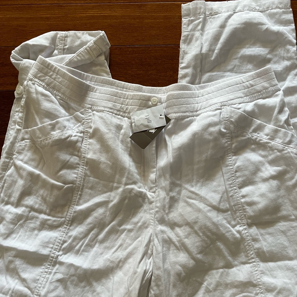 J.Jill 18 T white roll up cotton pants